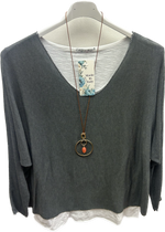 Double Layer Lightweight Knit Top Set (10-18)