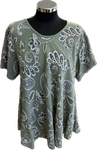 Paisley Print Longline Detail Top (12-18)