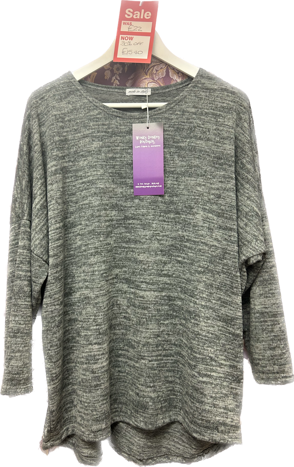 Grey Soft Marled Sweatshirt (12-18)