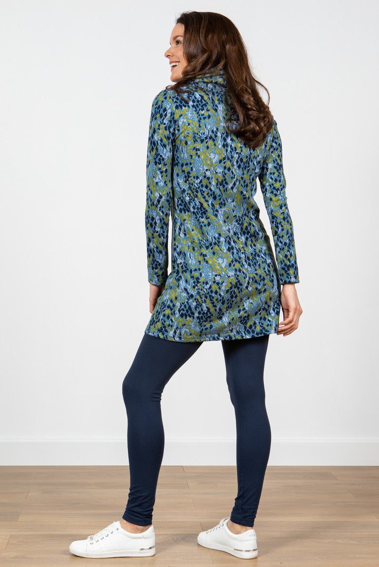 Winkleigh Tunic - Mineral Print - Lime
