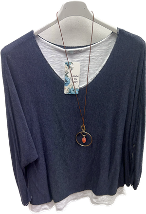 Double Layer Lightweight Knit Top Set (10-18)