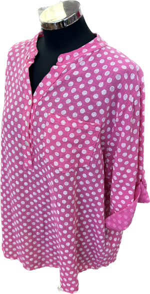 Pink Spotty Cotton Shirt (12-18)