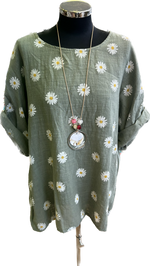 Daisy Print Cotton Top (12-18)