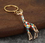 Mustard Bracelet Purse with Giraffe Keyring Bag Charm Gift Set