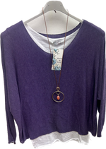Double Layer Lightweight Knit Top Set (10-18)