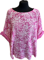 Leaf Print Pure Cotton Top (12- 18/20)