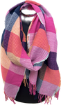 Multi Check Super Soft Ribbed Scarf