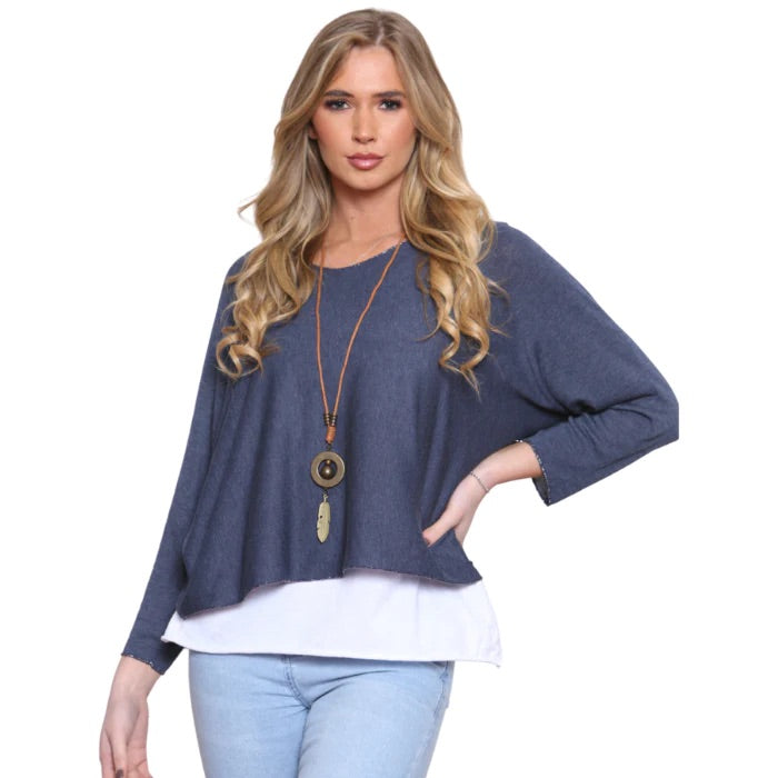 Double Layer Lightweight Knit Top Set (10-18)