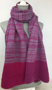 Soft Knitted Ombré Winter Scarf