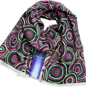 Luxury Retro Circle Print Scarf