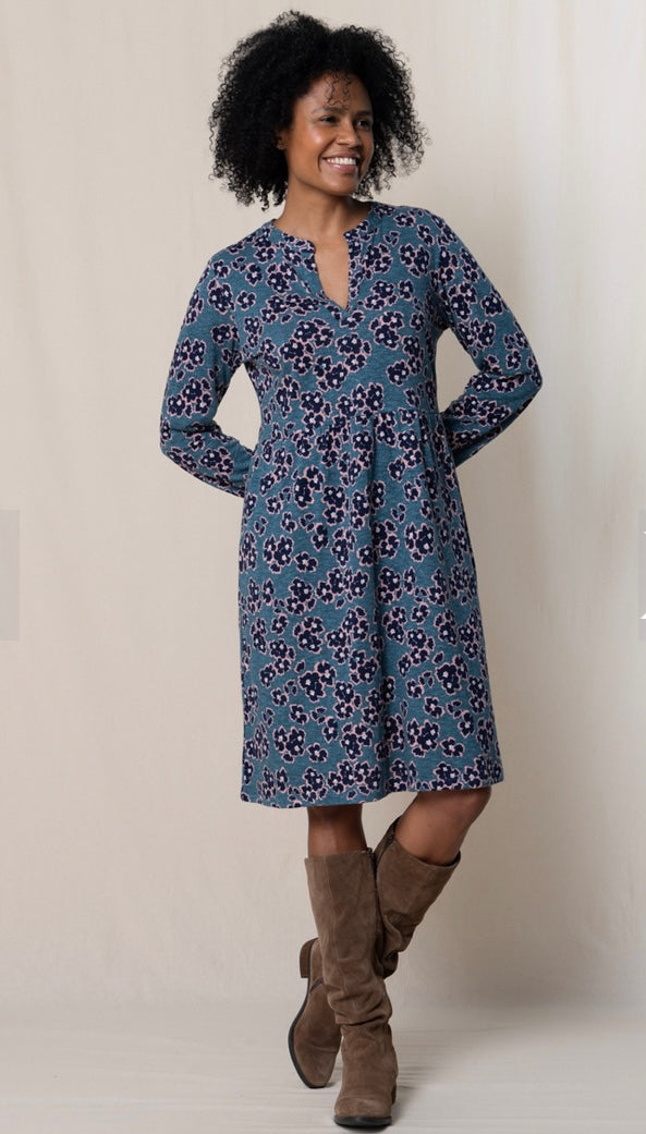 Fable Dress Meadow Print -Duck Egg – Wonky Donkey Boutique