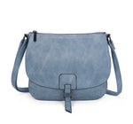 Flap Over Multi Compartment Satchel Crossbody Bag