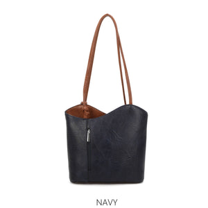 Convertible 2 in 1 Shoulder Bag & Rucksack