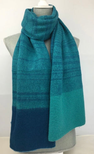 Soft Knitted Ombré Winter Scarf