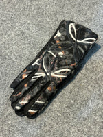 Abstract Floral Design Needle Felted Gloves