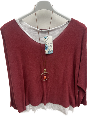 Double Layer Lightweight Knit Top Set (10-18)