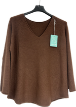V Neck Seam Detail Plain Soft Knit Jumper (10-16)