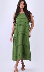 Italian Sleeveless Linen Dress