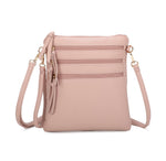 Quad Zip Handy Everyday Crossbody Bag