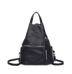 Stylish Ladies Multi Zip Detail Smart Casual Rucksack