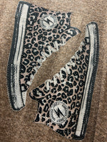 Diamante Animal Print Sneaker Style Sweatshirt (14-22)
