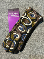Abstract Circle Design Needle Felted Gloves