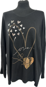 Love Heart Detail Fine Knit Jumper (12-18)