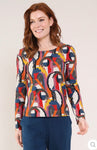 Deco Print Organic Cotton Long Sleeve Top