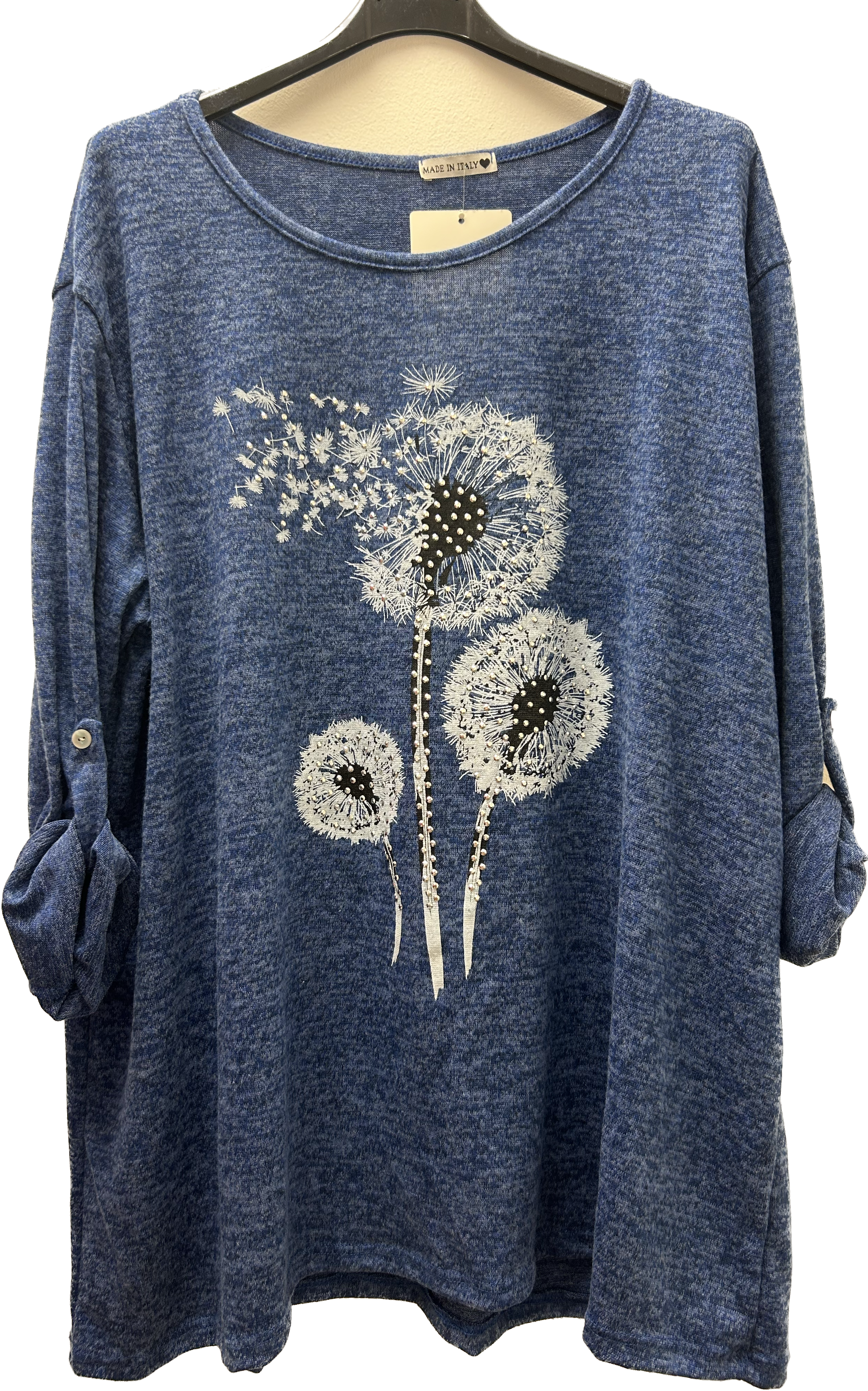 Diamanté Dandelion Sweatshirt Top (14-22)