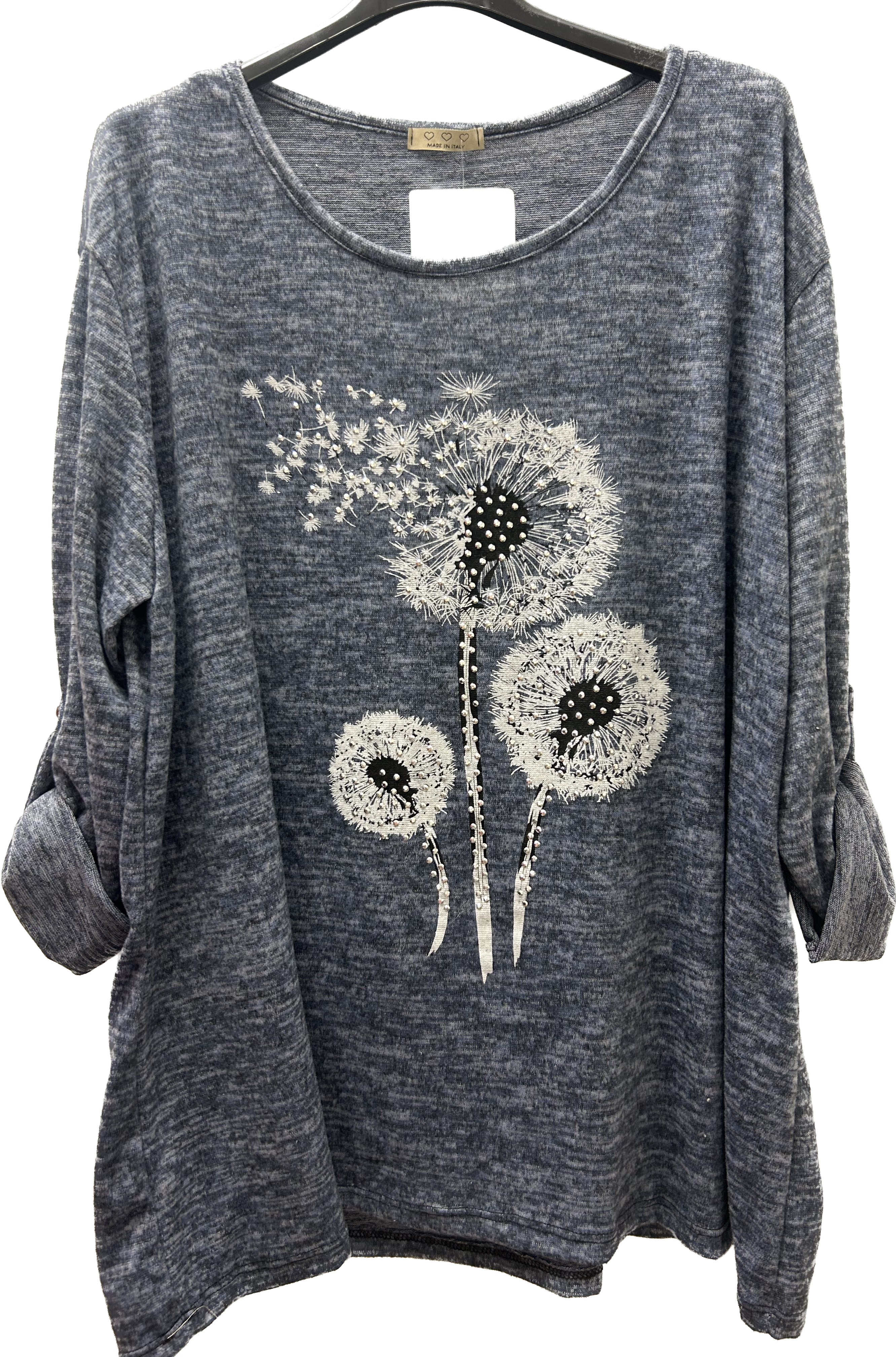 Diamanté Dandelion Sweatshirt Top (14-22)