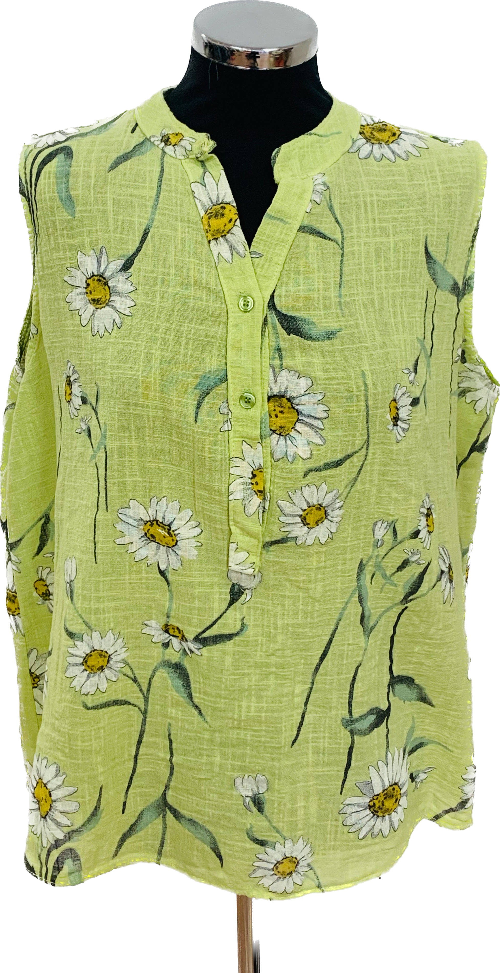 Daisy Design Sleeveless Cotton Top (12-16/18)