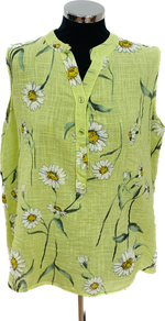 Daisy Design Sleeveless Cotton Top (12-16/18)