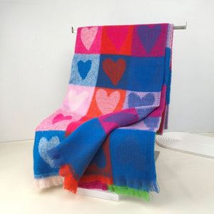 Large Soft Winter Heart Scarf