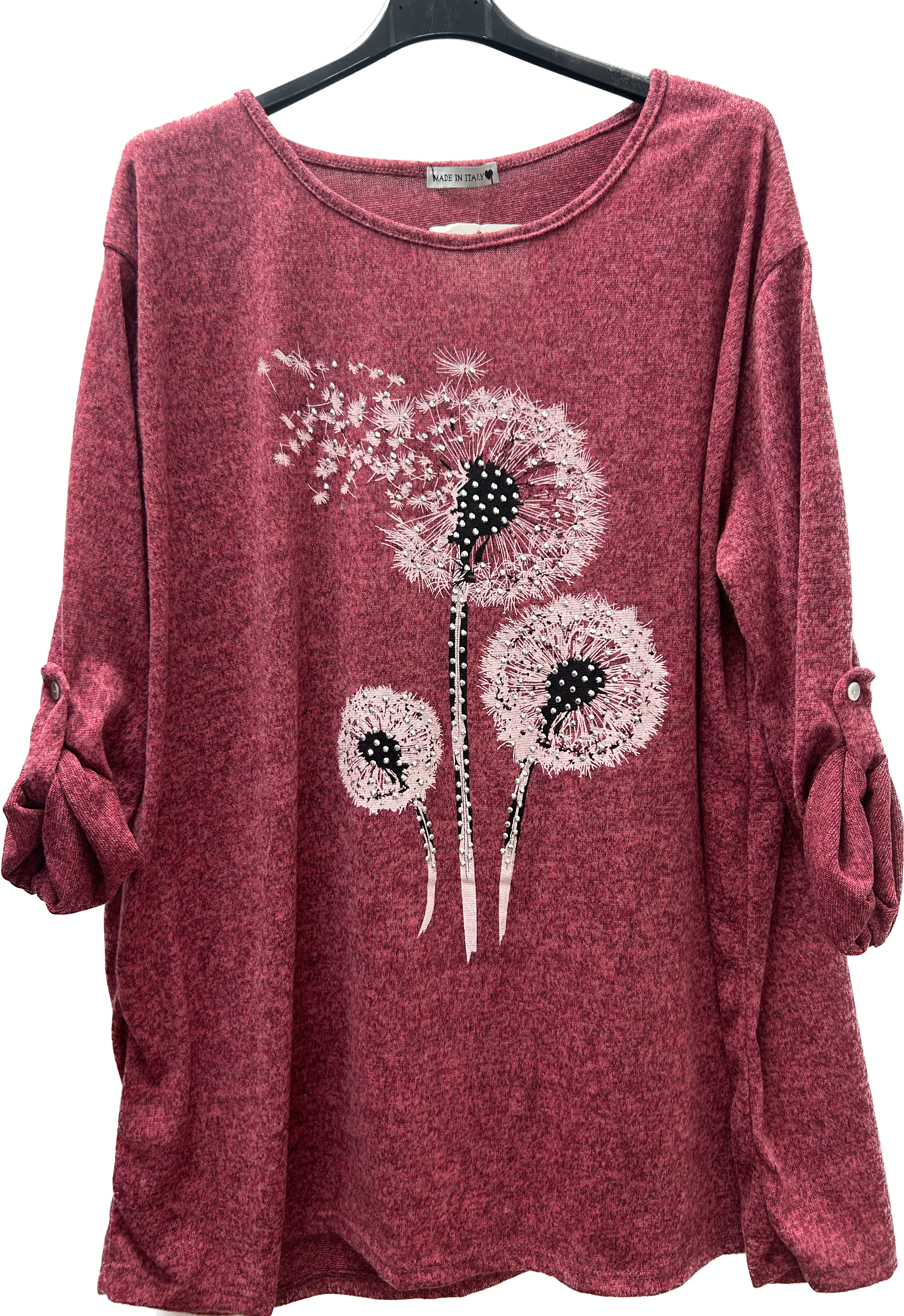 Diamanté Dandelion Sweatshirt Top (14-22)