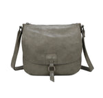 Flap Over Multi Compartment Satchel Crossbody Bag
