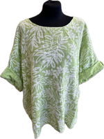 Leaf Print Pure Cotton Top (12- 18/20)