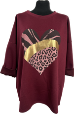 Foil Heart Detail Scuba Sweatshirt (12-16)