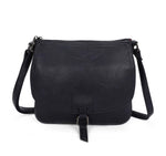 Flap Over Multi Compartment Satchel Crossbody Bag