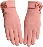 Bow Detail Cosy Lined Winter Warm Fashion Gloves