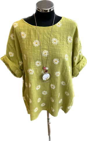 Daisy Print Cotton Top (12-18)