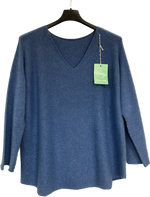 V Neck Seam Detail Plain Soft Knit Jumper (10-16)