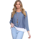 Double Layer Lightweight Knit Top Set (10-18)