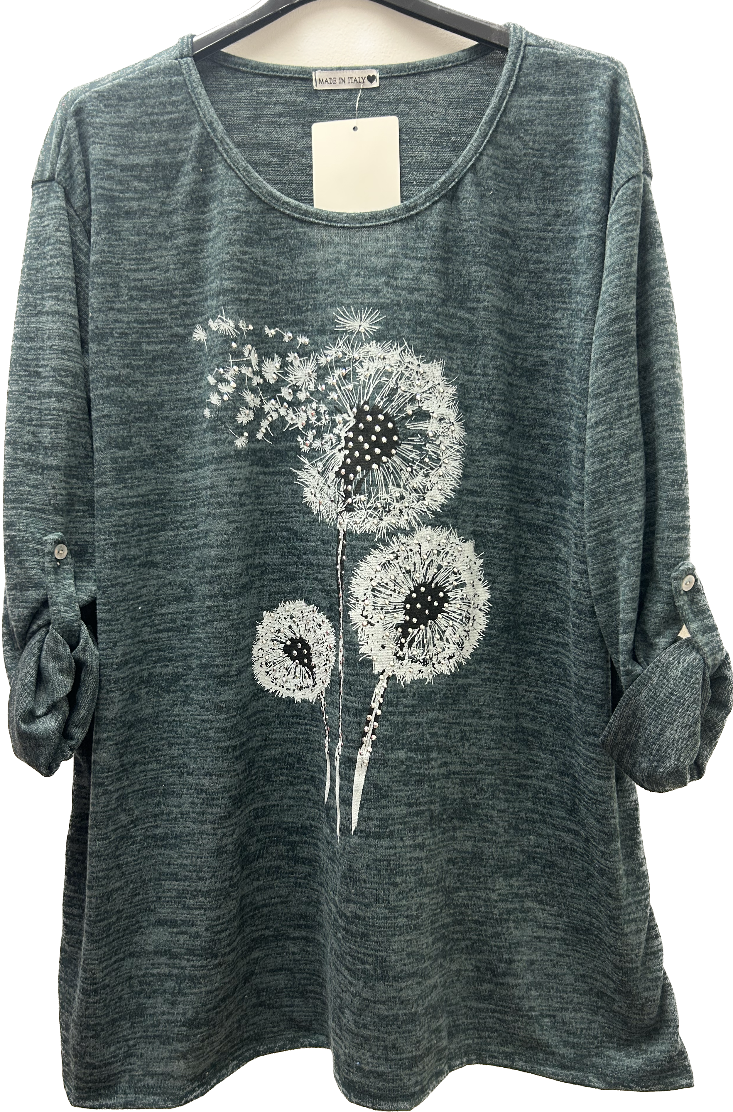Diamanté Dandelion Sweatshirt Top (14-22)