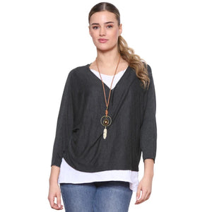 Double Layer Lightweight Knit Top Set (10-18)