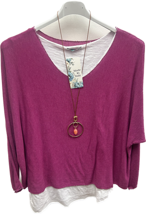 Double Layer Lightweight Knit Top Set (10-18)