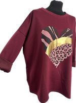 Foil Heart Detail Scuba Sweatshirt (12-16)