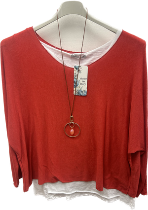 Double Layer Lightweight Knit Top Set (10-18)