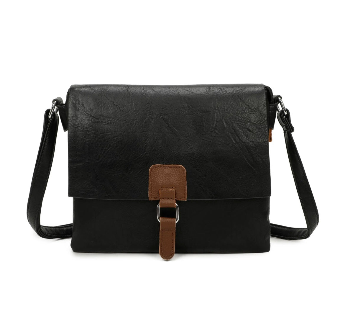 Double Compartment Classic Crossbody Satchel Bag