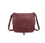 Flap Over Multi Compartment Satchel Crossbody Bag