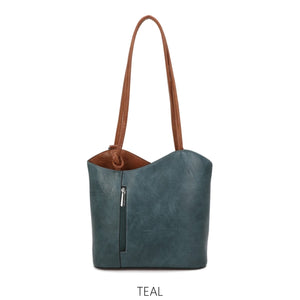 Convertible 2 in 1 Shoulder Bag & Rucksack